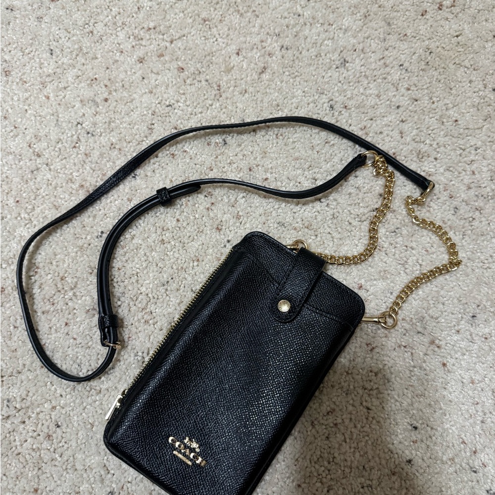 Coach Black and Gold Crossbody Bag
